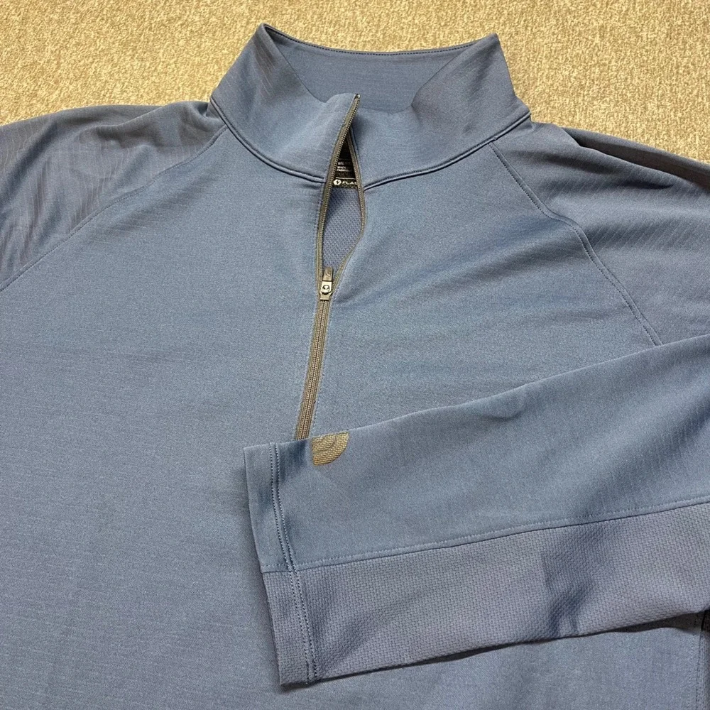 The North Face Mens FlashDry Quarter Zip Pullover Blue Slate Active Top Large